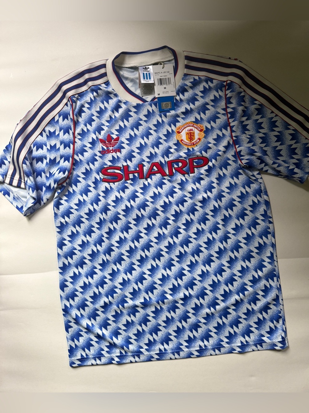 adidas x Manchester United 1990/92 Retro Away Jersey Blue JM5495